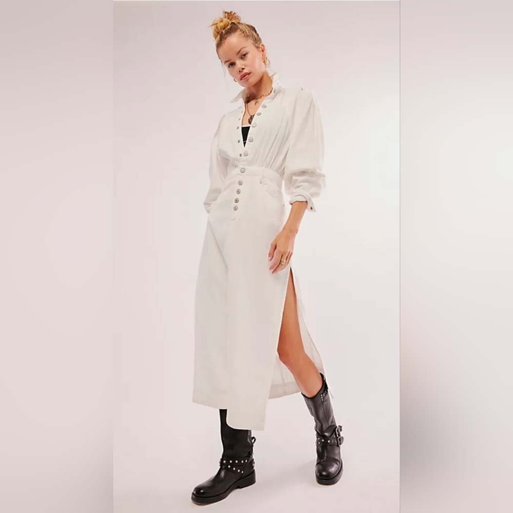 NWT Free People Mad Love Dress - White